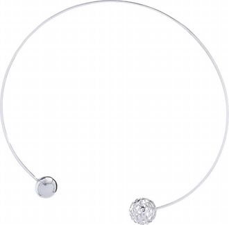 Georgina Jewelry Womens Signature Sphere Shocker Necklace In Silver