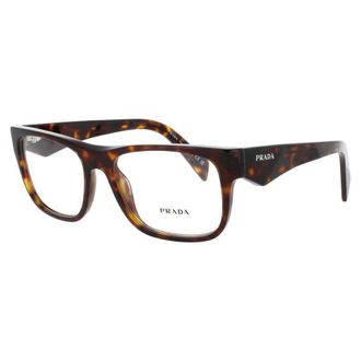 Prada Mens TORTOISE Rectangular Eyeglass Frames PR 22ZV 19J1O1 55