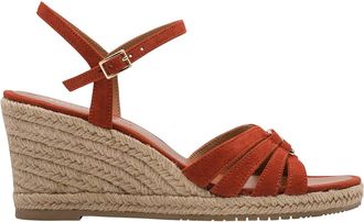Tamaris Espadrilles in leer en sleehak