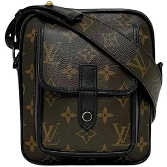 Louis Vuitton Pre-owned Cross Body Bags, female, Brown, Size: ONE SIZE Pre-owned Christopher Wearable Wallet