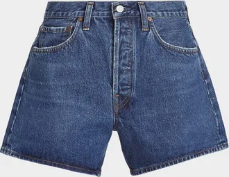 A Gold E Parker Relaxed Denim Shorts
