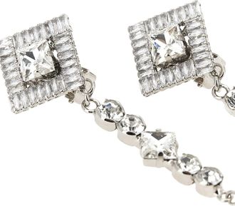 Alessandra Rich Womens Silver Plastic Earrings