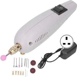 OEM Kit De 18 Piezas De Mini Taladro El&eacute;ctrico Grabador Para Vidrio Y Cer&aacute;mica, Ac100-240v Con Enchufe Brit&aacute;nico