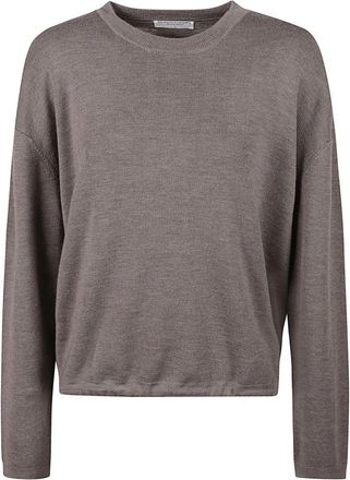 Majestic Filatures Jersey de cuello redondo - Knitwear - Mujer - Marr&oacute;n - M