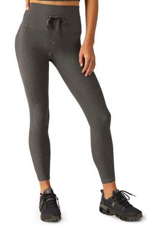 Beyond Yoga Space Dye Pocket Midi Leggings in True Gray Heather at Nordstrom Rack, Size X-Small