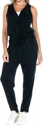 Ariella Scuba Sleeveless Jumpsuit In Black