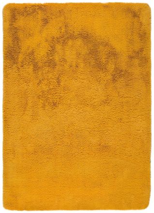 Atticgo Alfombra lavable shaggy mostaza 200x290 cm