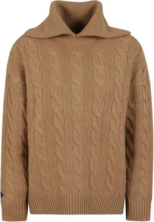 Polo Ralph Lauren Pullover met hoge hals - Dames - Ronde hals truien - Beige - XS - Wol - Truien & Vesten