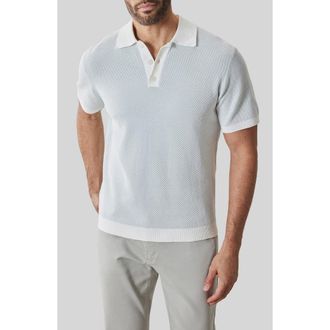 Robert Barakett Ronric Polo Sweater in Dusty Teal at Nordstrom, Size Xx-Large