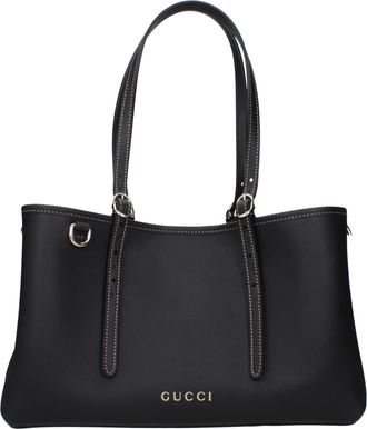 Gucci Damess Zwart lederen schoudertassen