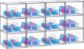 Sorbus Stackable Acrylic Set Of 12 Storage Drawers