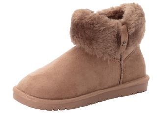 O'Neill Schlupfboots ONEILL JENNER WOMEN MID, Damen, Gr. 37, grau (warm taupe), Synthetik, Schuhe Schlupfboots, gef&uuml;tterte Winterboots, Snowboots, Winterschuh