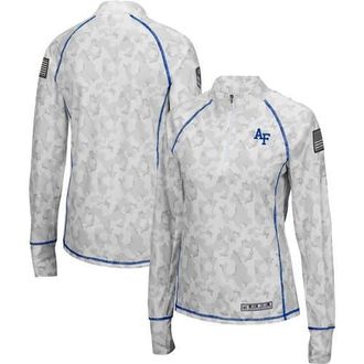 Colosseum Womens Colosseum White Air Force Falcons OHT Military Appreciation Officer Arctic Camo Fitted Lightweight 1/4-Zip Jacket at Nordstrom, Size Xx-Large