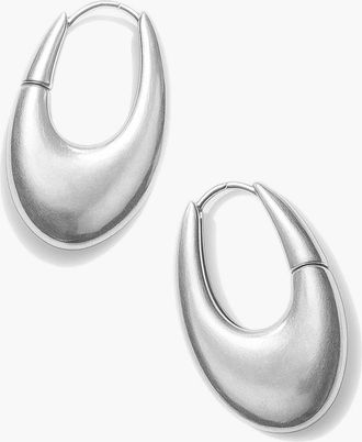 Yoj Eclipse Midi Hoops in Silver at Nordstrom