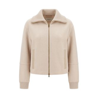 Agnona Caban B Jersey Double Face Heavy - Dames - Jassen - Beige - Maat: M Jersey