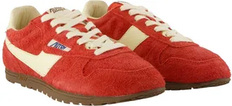 Autry Womens Windspin Low Sneaker Red Calfskin