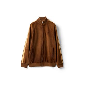 Miu Miu Waxed Suede Jacket, Woman, Cognac, Size 36