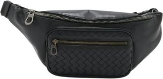 Bottega Veneta Pre-owned Lederen Heuptas - Dames - Vintage Heuptassen - Zwart - ONE Size - Leer - Vintage