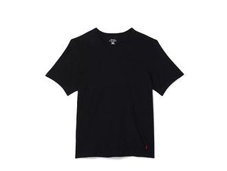 Polo Ralph Lauren 3-Pack Big Crew Undershirts Mens T Shirt 3 Black/RL2000 Red : 2XB, Cotton