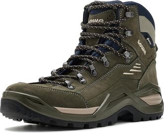 Lowa Renegade EVO GTX Mid Mens Climbing Shoes Olive/Navy : 11 D - Medium, Leather