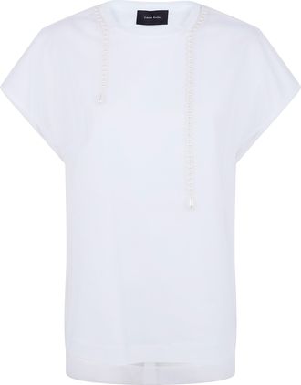 Simone Rocha Layered Liquid Smock T-Shirt With Embroidered
