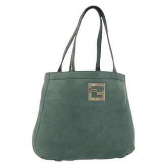 Fendi Pre-owned Vintage Tote Bag - Dames - Vintage Shopper - Groen - ONE Size - Leer - Vintage