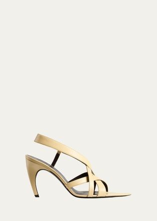 Khaite Sadie 85MM Multi-Strap Leather Sandals