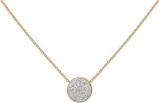 CHANTECLER Ros&eacute;gouden Ketting met Diamant en Wit Emaille - Dames - Kettingen - Geel - ONE Size - Accessoires