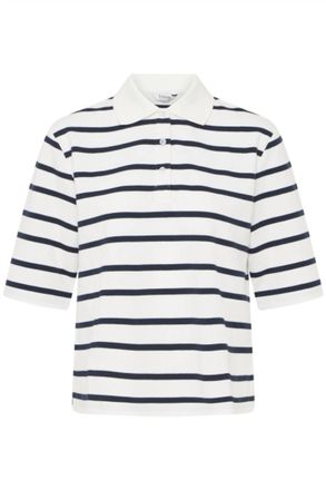 b.young Womens Bypelda Short Sleeve Polo Top In Dark Sapphire