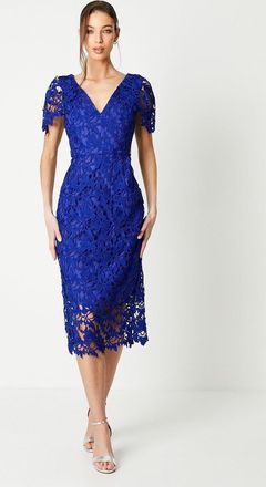 Coast Cape Sleeve Lace Pencil Dress