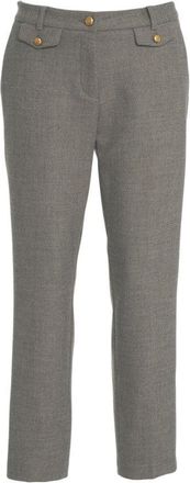 Cambio Cropped Trousers With Gold Button Detail And Tailored Fit
