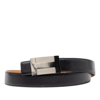 Herm&egrave;s Pre-owned Belts, female, Black, Size: ONE SIZE Pre-owned Box Calf Leather Belt