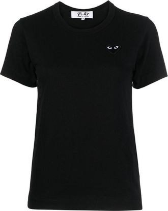 Comme Des Gar&ccedil;ons Black Heart Cotton T-shirt