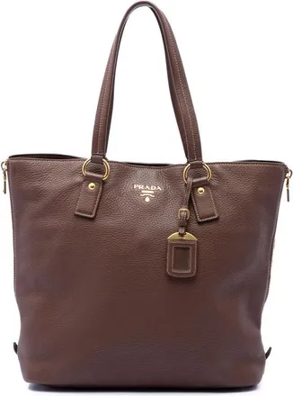 Prada Pre-owned Prada Vitello Daino Side Zip Shopper Tote Ladies ETS6GJRZ0MPREHVP