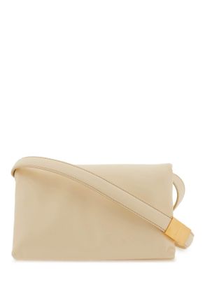 Marni Small Prisma Bag In Ivory Leather