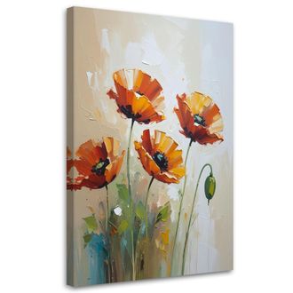 Artgeist Artgeist - Quadro Su Tela, Papaveri Rossi Fiori - 80x120