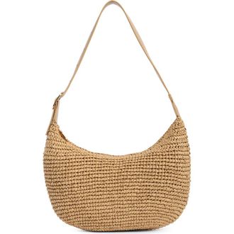 Urban Expression Straw Hobo Bag in Natural at Nordstrom Rack