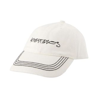 Acne Studios Witte Katoenen Pet Gemaakt in Vietnam - unisex - Petten - Wit - ONE Size - Katoen - Accessoires