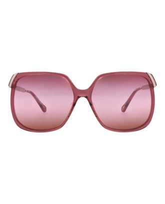Chlo&eacute; Square-Frame Recycled Acetate Sunglasses