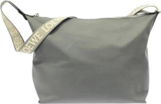 Loewe Pre-owned Cubi Calf Shoulder Bag - Dames - Vintage Schoudertas - Grijs - ONE Size - Leer - Vintage