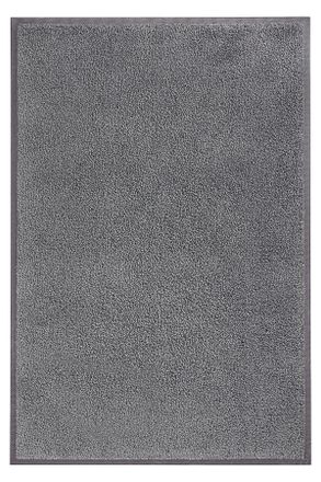 Wash+Dry FU&szlig;MATTE, Dunkelgrau, Textil, Uni, rechteckig, 50x75 cm, Textiles Vertrauen - Oeko-Tex, Reach, Made in EU, f&uuml;r Fu&szlig;bodenheizung geeignet, rutschhemmend