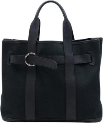 Herm&egrave;s Pre-owned Ceinture Tote Bag - Dames - Vintage Shopper - Zwart - ONE Size - Leer - Vintage