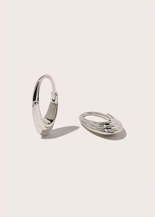 Otiumberg Roscida Ridged Hoop Earrings in Silver at Nordstrom