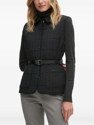 Mackage Helia quilted belted gilet - women - Recycled Nylon/Elastane/Recycled Nylon/Elastane/Duck Down/Duck Feathers - S - Black