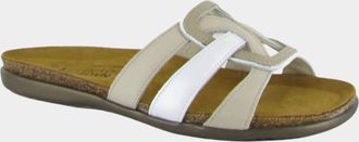 Naot Womens Liv Slip-On Flat Sandal In White/beige