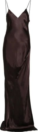 VETEMENTS Kleedjes, Dames, Bruin, S, Reworked Evening Slip Dress
