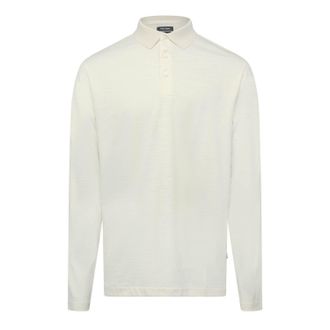 HUGO BOSS Heren Boss H-Pado 110 Lange Mouwen Polo Shirt in Wit