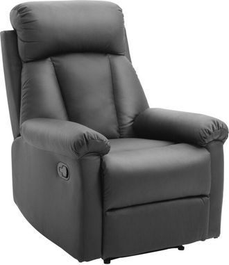 HOMCOM Homcom - Sill&oacute;n Relax Reclinable Tapizado En Pu Butaca De Sal&oacute;n Con Reposapi&eacute;s Retr&aacute;ctil Respaldo Alto Resposabrazos Y Asiento Acolchados Grueso 80x97
