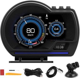 OEM Pantalla Frontal Universal Para Coche Con Gps Y Veloc&iacute;metro De Modo Dual Obd2