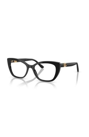 Dolce & Gabbana 54mm Cat Eye optical glasses in Black at Nordstrom